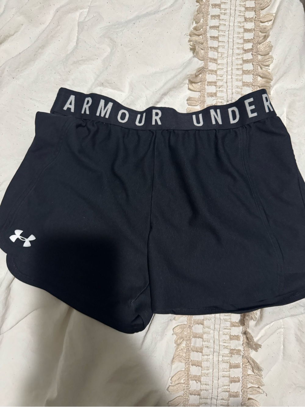 Under Armour Black Women's Athletic Shorts with Branded Waistband